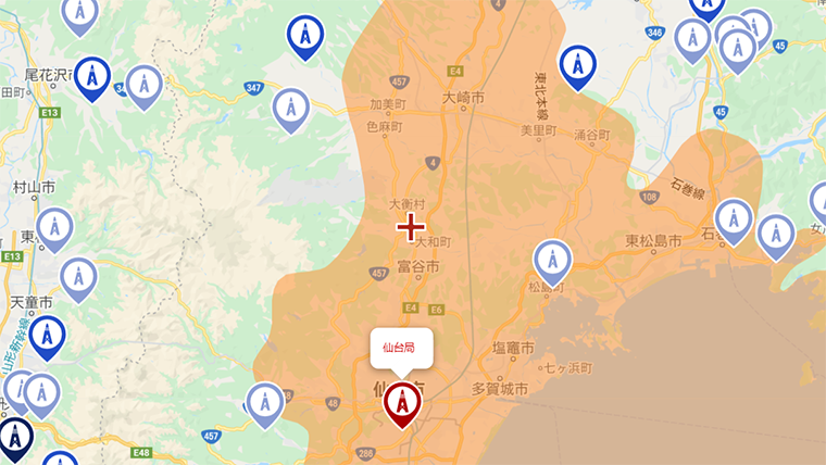 大和町の地デジの電波