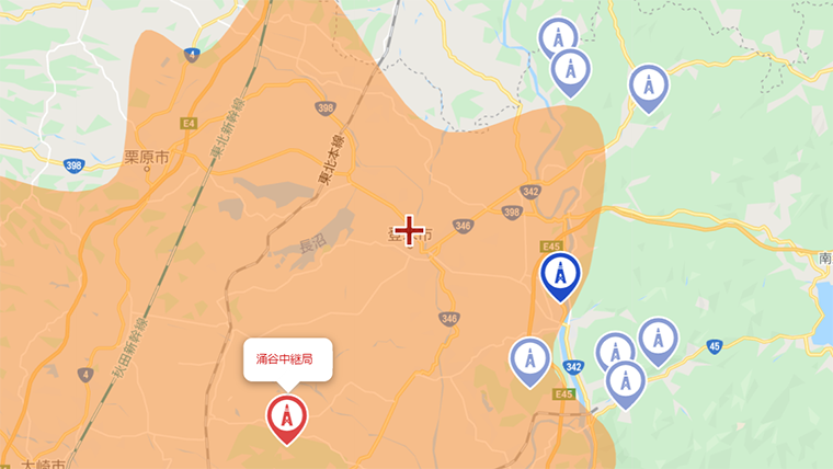 登米市の地デジの電波