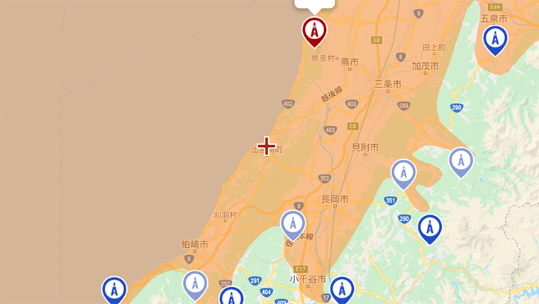 出雲崎町の地デジの電波