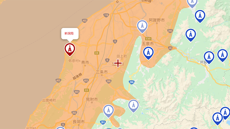 加茂市の地デジの電波