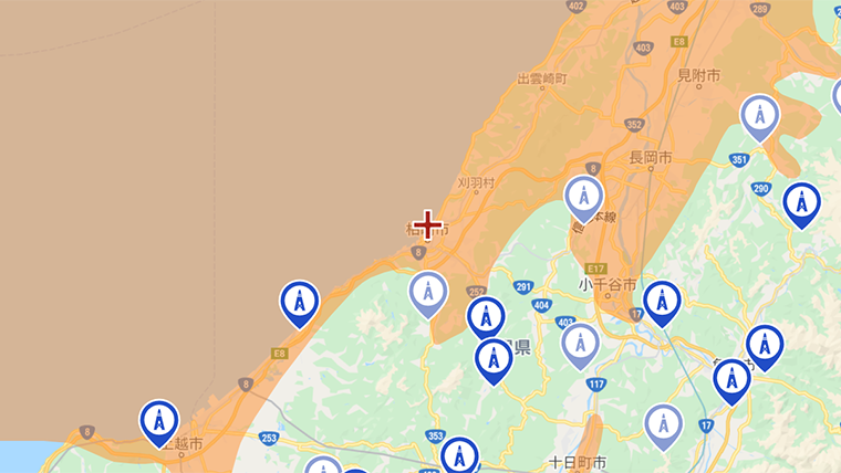柏崎市の地デジの電波
