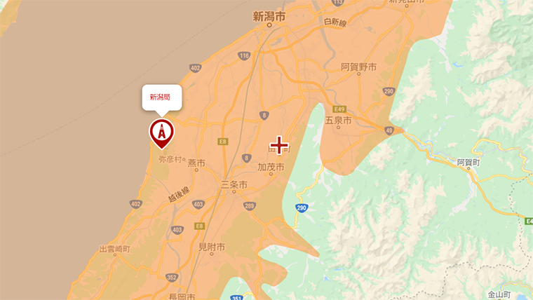 田上町の地デジの電波