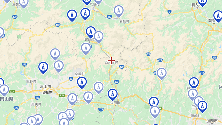 西粟倉村の地デジの電波
