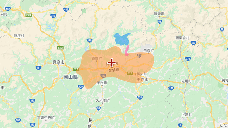 津山市の地デジの電波
