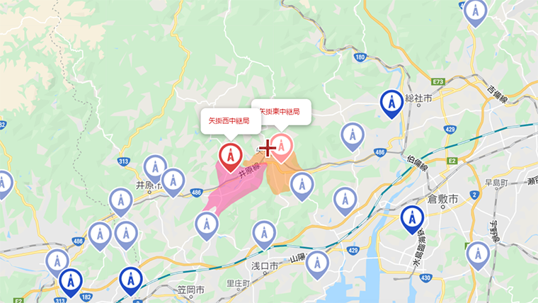 矢掛町の地デジの電波