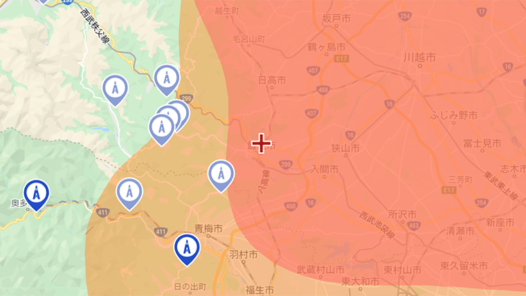 飯能市の地デジの電波