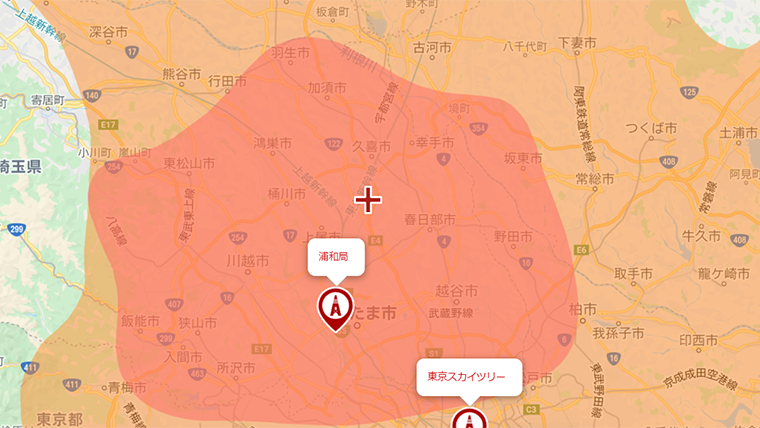 蓮田市の地デジの電波