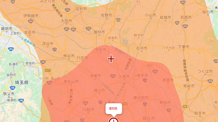 加須市の地デジの電波