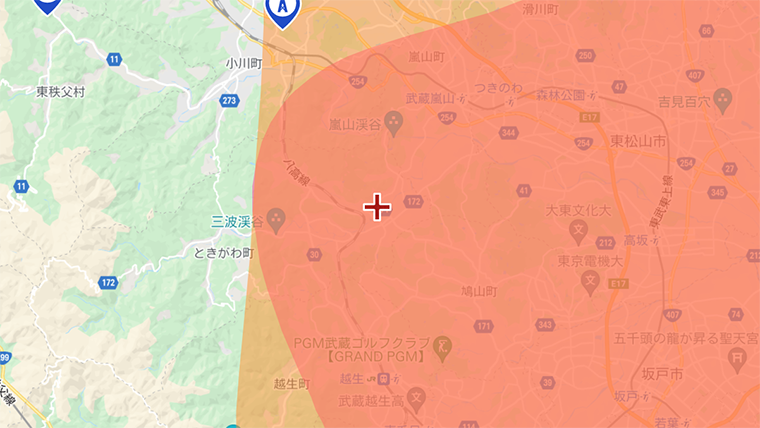 ときがわ町の地デジの電波