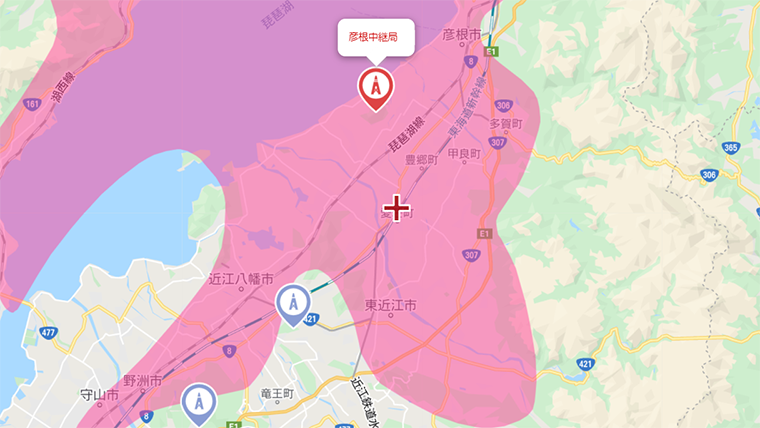 愛荘町の地デジの電波