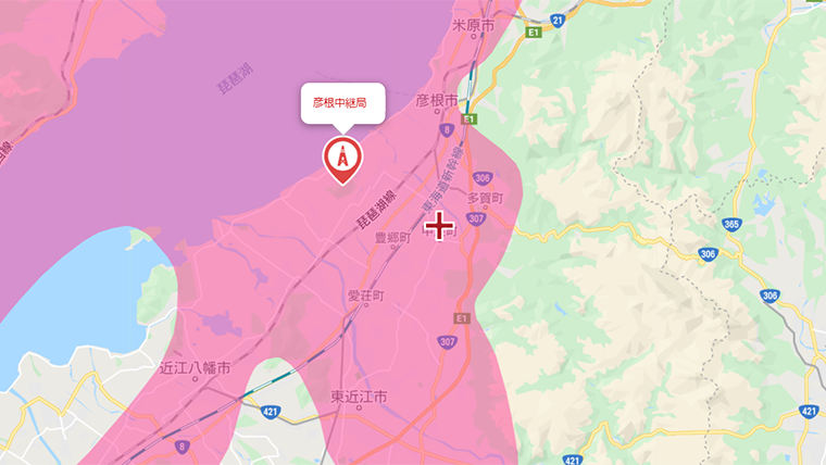 甲良町の地デジの電波