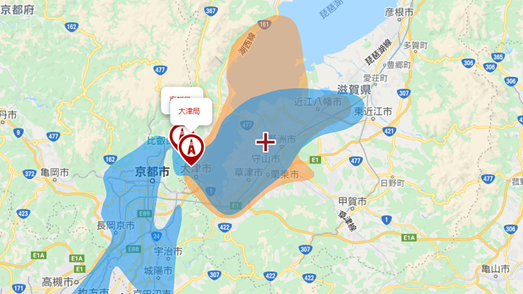 守山市の地デジの電波