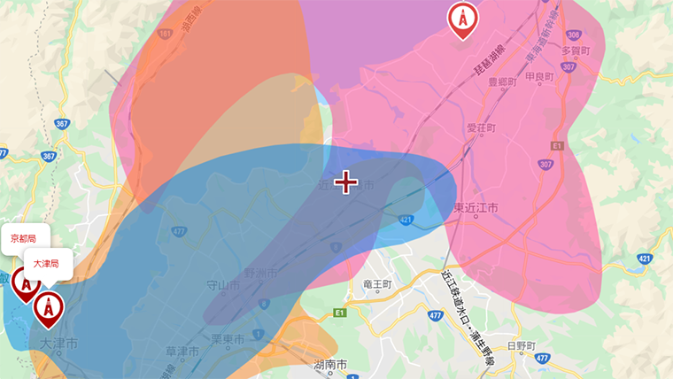 近江八幡市の地デジの電波