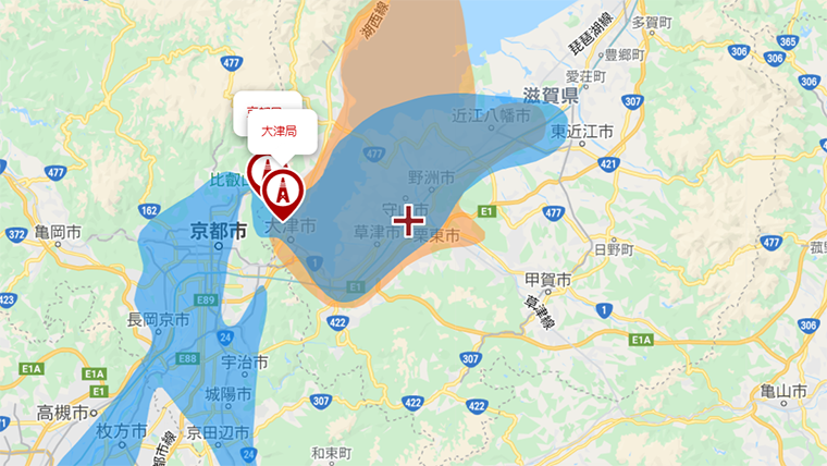 栗東市の地デジの電波