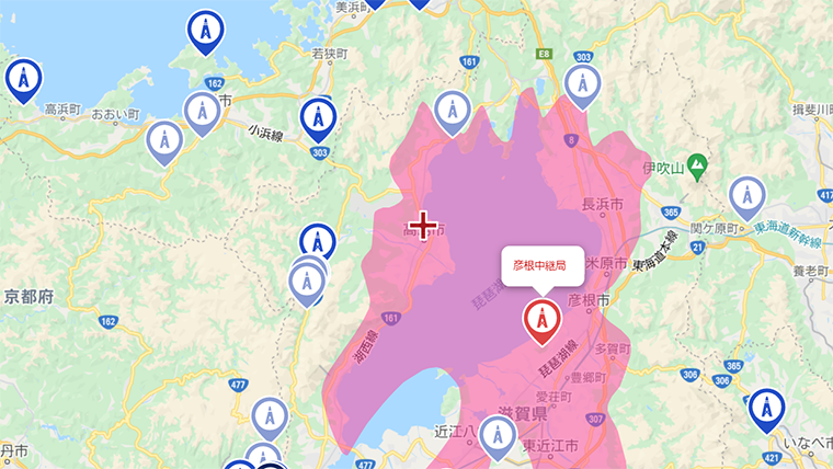 高島市の地デジの電波