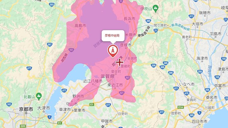 豊郷町の地デジの電波