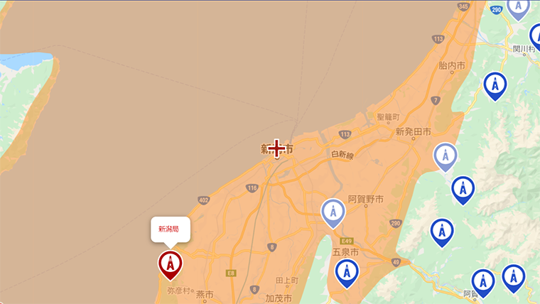 新潟市の地デジの電波