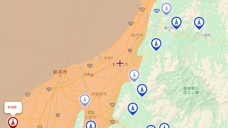 新発田市の地デジの電波