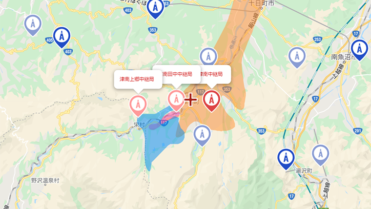 津南町の地デジの電波