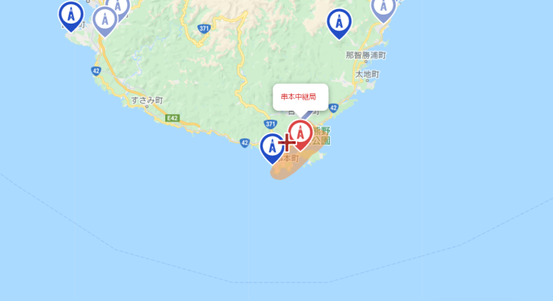 串本町の地デジの電波