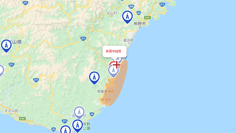 新宮市の地デジの電波