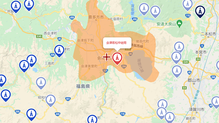 会津若松市の地デジの電波