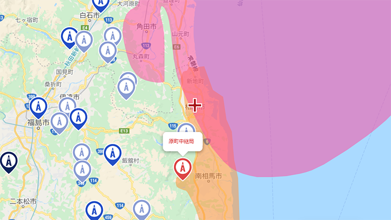 相馬市の地デジの電波
