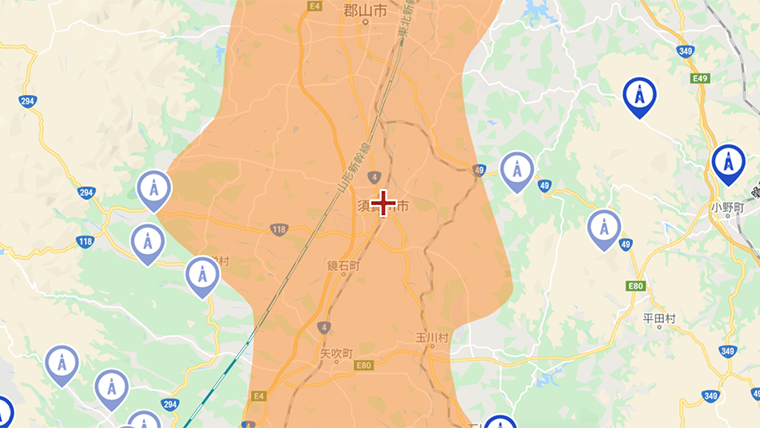 須賀川市の地デジの電波
