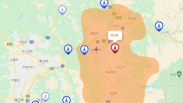 旭川市の地デジの電波