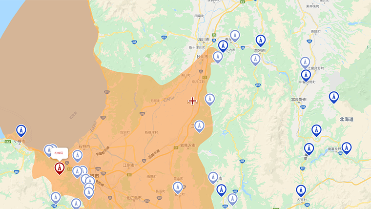 美唄市の地デジの電波