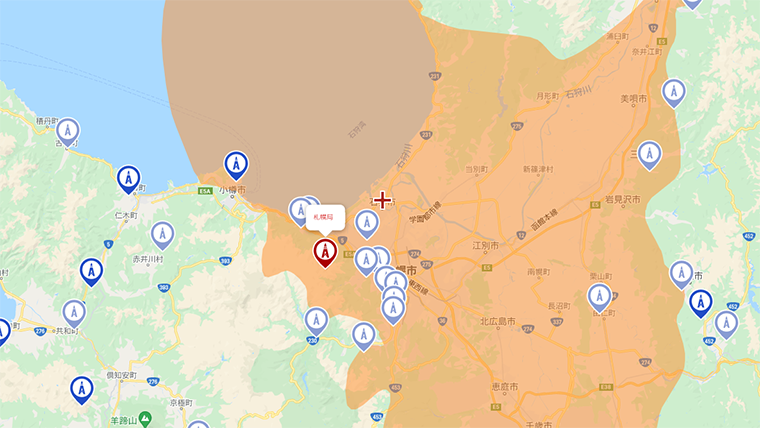 石狩市の地デジの電波