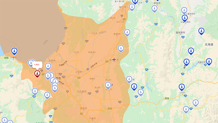 岩見沢市の地デジの電波