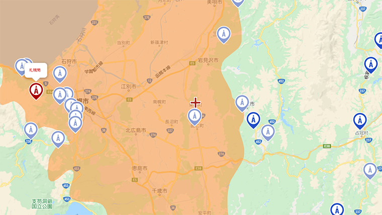栗山町の地デジの電波