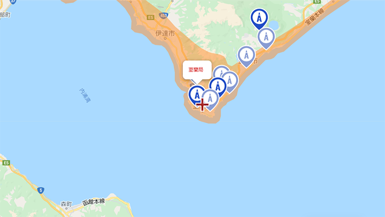 室蘭市の地デジの電波