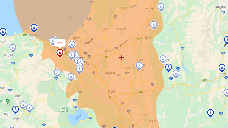 南幌町の地デジの電波