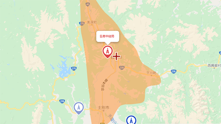 名寄市の地デジの電波