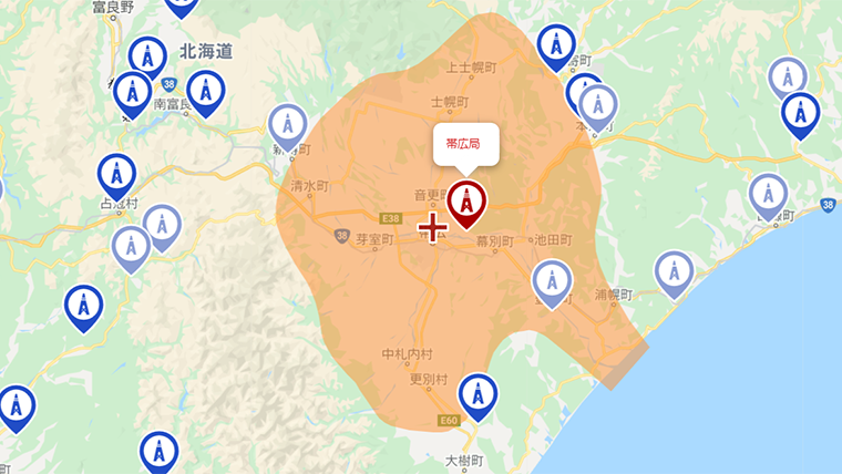 帯広市の地デジの電波