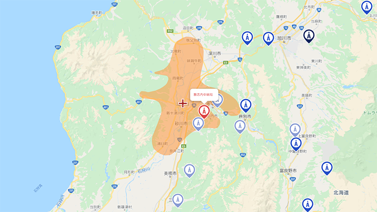 滝川市の地デジの電波