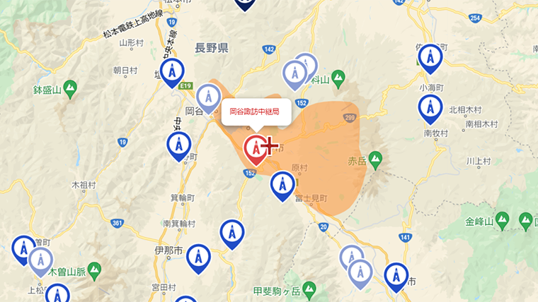 茅野市の地デジの電波