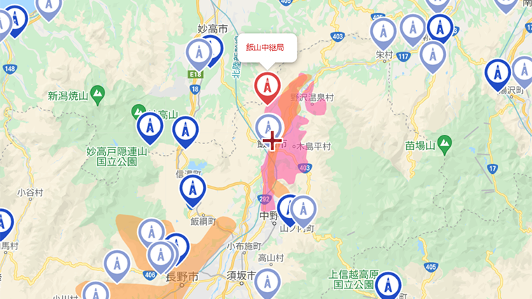 飯山市の地デジの電波