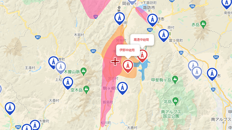 伊那市の地デジの電波