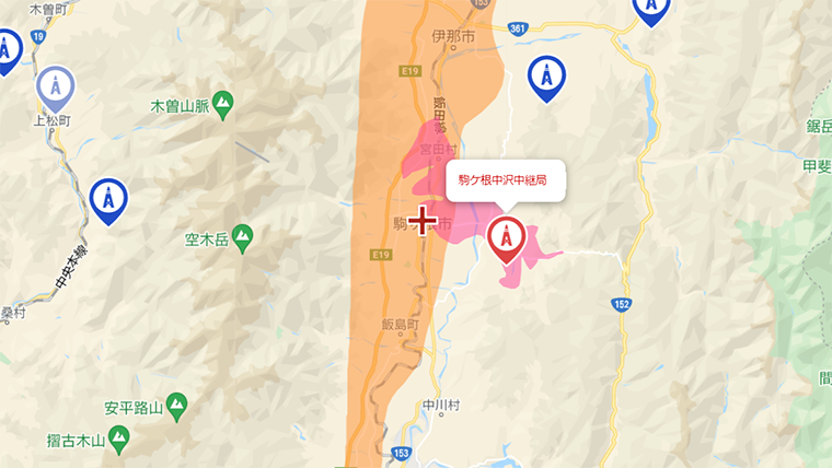 駒ヶ根市の地デジの電波