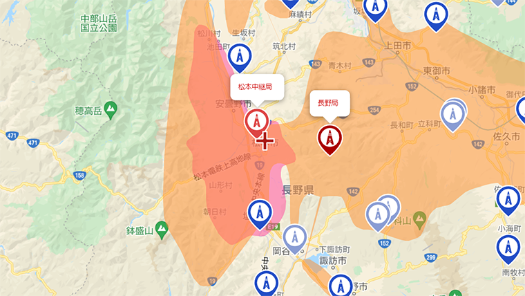 松本市の地デジの電波