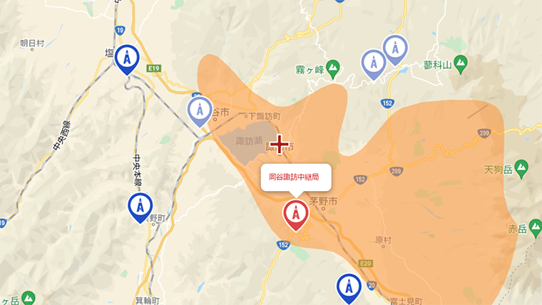 諏訪市の地デジの電波