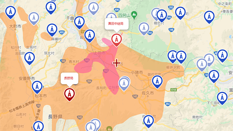 東御市の地デジの電波