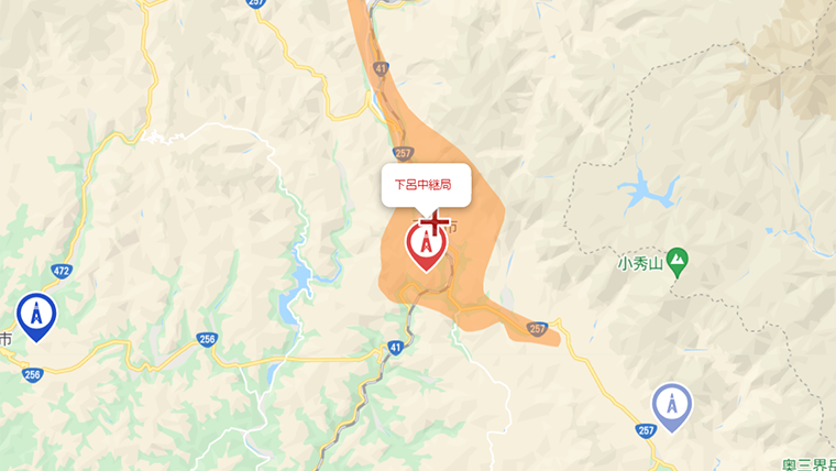 下呂市の地デジの電波