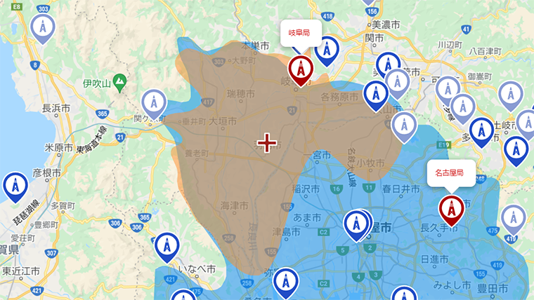 羽島市の地デジの電波