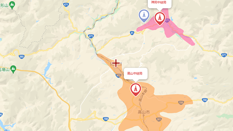 飛騨市の地デジの電波
