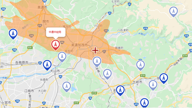 可児市の地デジの電波