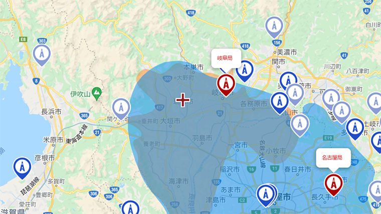 瑞穂市の地デジの電波